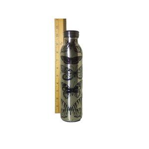 Stainless Steel Black Butterfly Water Bottle